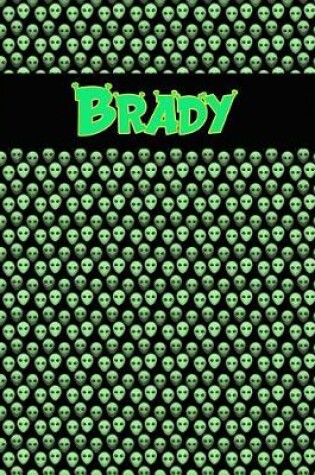 Cover of 120 Page Handwriting Practice Book with Green Alien Cover Brady