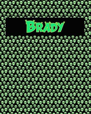 Book cover for 120 Page Handwriting Practice Book with Green Alien Cover Brady