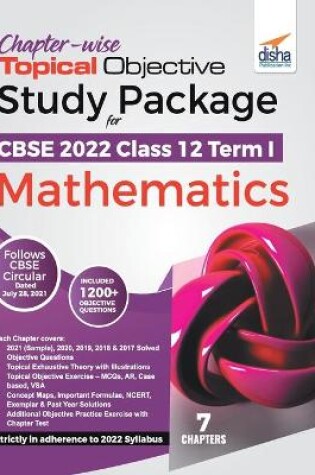 Cover of Chapter-wise Topical Objective Study Package for CBSE 2022 Class 12 Term I Mathematics