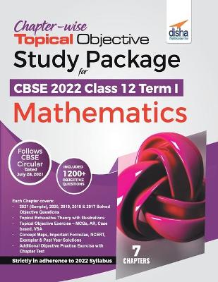 Book cover for Chapter-wise Topical Objective Study Package for CBSE 2022 Class 12 Term I Mathematics