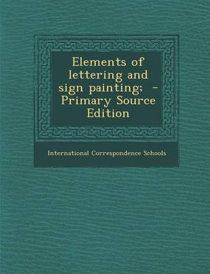 Book cover for Elements of Lettering and Sign Painting;