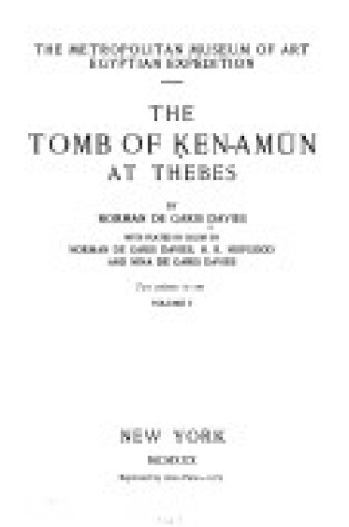 Cover of Tomb of Ken-amun at Thebes