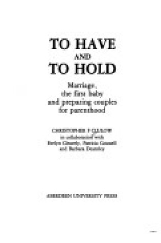 Cover of To Have and to Hold