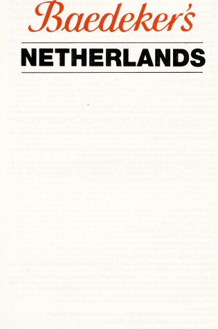 Cover of Baedkr Nethrlnd R