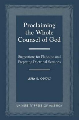 Cover of Proclaiming the Whole Counsel of God