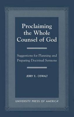 Book cover for Proclaiming the Whole Counsel of God