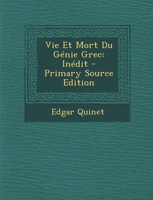 Book cover for Vie Et Mort Du Genie Grec