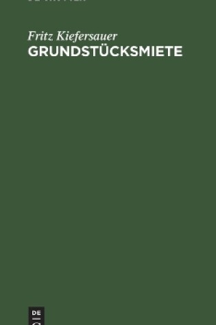 Cover of Grundst�cksmiete