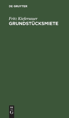 Book cover for Grundst�cksmiete