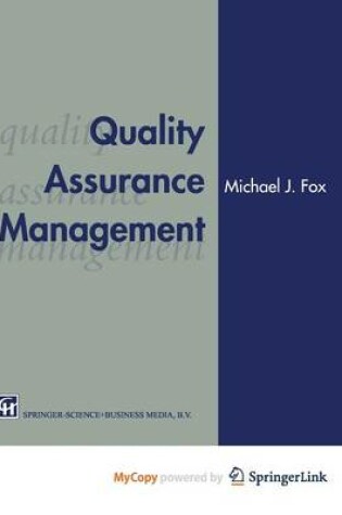 Cover of Quality Assurance Management