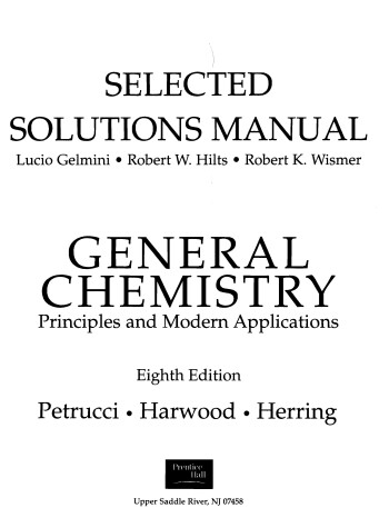 Book cover for Selected Solutions Manual