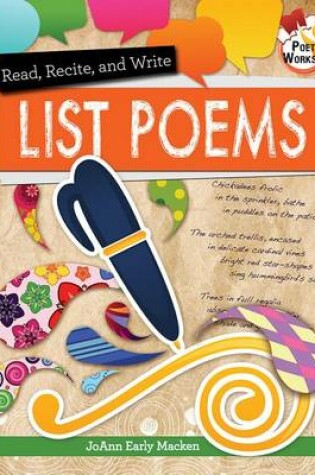Cover of Read, Recite, and Write List Poems