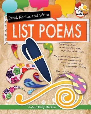 Book cover for Read, Recite, and Write List Poems