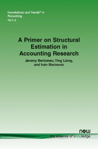 Cover of A Primer on Structural Estimation in Accounting Research