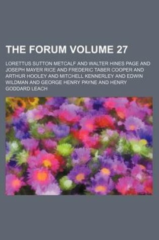 Cover of The Forum Volume 27