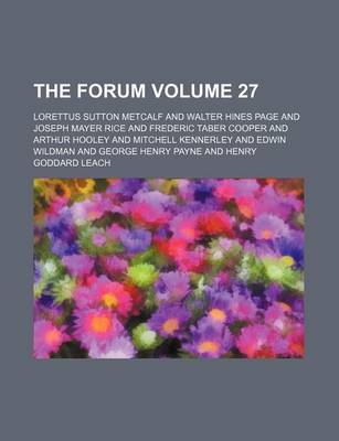 Book cover for The Forum Volume 27