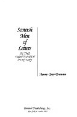 Cover of Scottish Men Letters 18thcent