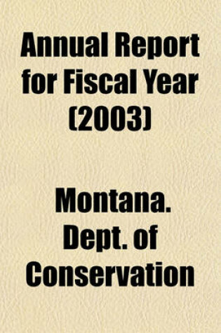 Cover of Annual Report for Fiscal Year (2003)