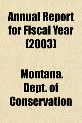 Book cover for Annual Report for Fiscal Year (2003)