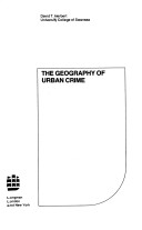 Cover of The Geography of Urban Crime