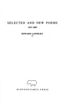 Book cover for Selected and New Poems, 1935-89