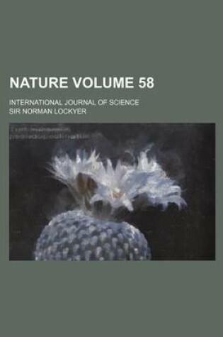 Cover of Nature Volume 58; International Journal of Science