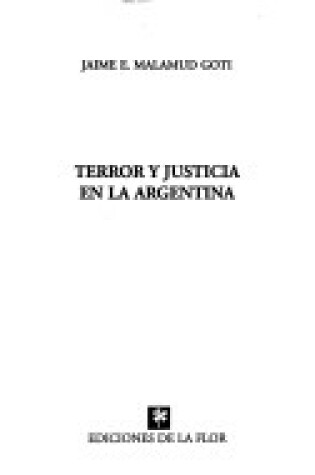 Cover of Terror y Justicia En La Argentina