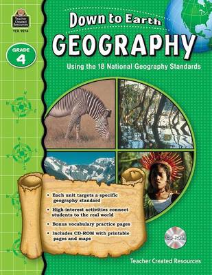 Book cover for Down to Earth Geography, Grade 4