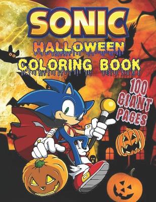 Book cover for Sonic Halloween Coloring Book
