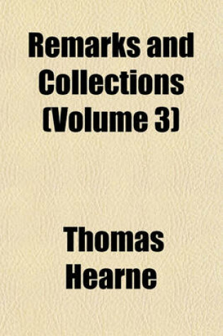 Cover of Remarks and Collections (Volume 3)