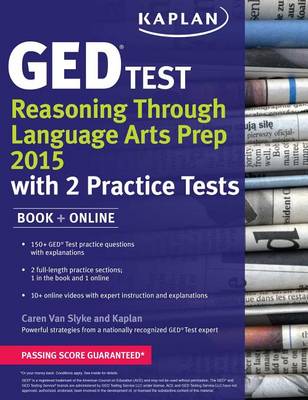 Cover of Kaplan GED Test Reasoning Through Language Arts Prep 2015