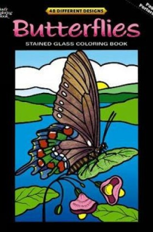 Cover of Butterflies Stained Glass Coloring Book