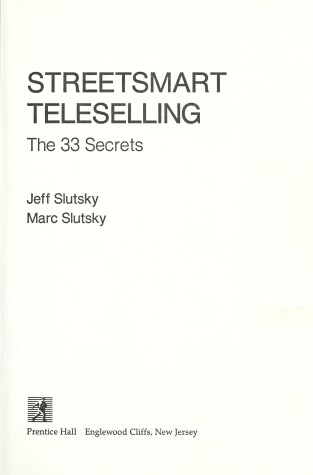 Book cover for Streetsmart Teleselling