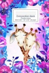 Book cover for Composition Book Purple Pink & Blue Floral Tie Dye Pattern Giraffe Aloha Wide Ruled