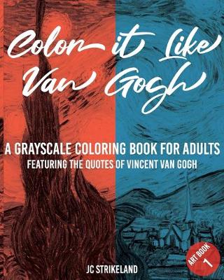 Book cover for Color It Like Van Gogh A Grayscale Coloring Book for Adults Art Book 1