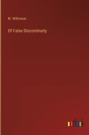 Cover of Of False Discontinuity