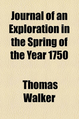 Book cover for Journal of an Exploration in the Spring of the Year 1750