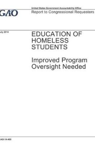 Cover of Education of Homeless Students