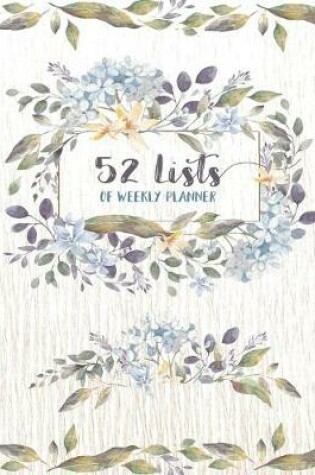 Cover of 52 Lists of Weekly planner