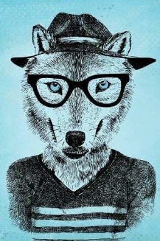 Cover of Journal Notebook Hipster Wolf