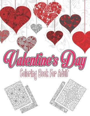 Book cover for Valentines Day coloring book for adult