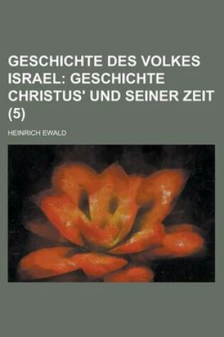 Cover of Geschichte Des Volkes Israel (5)