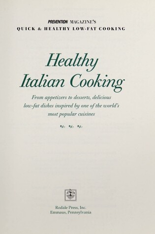 Cover of Healthy Italian Cooking