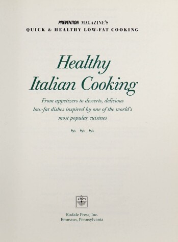 Book cover for Healthy Italian Cooking