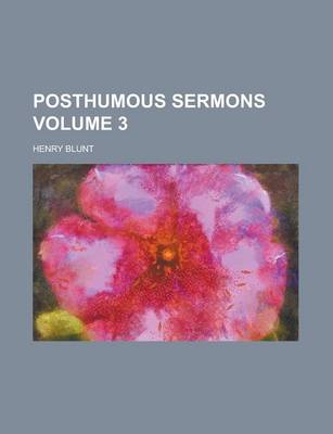 Book cover for Posthumous Sermons (Volume 3)