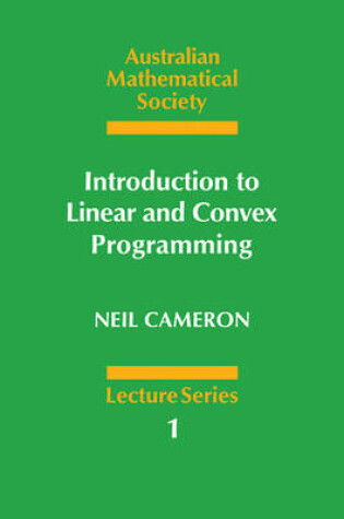 Cover of Introduction to Linear and Convex Programming