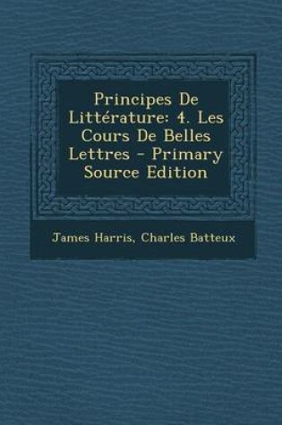 Cover of Principes de Litterature