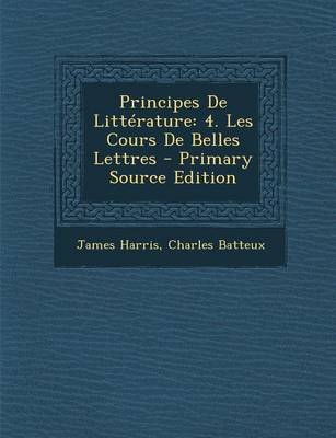 Book cover for Principes de Litterature