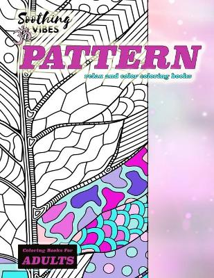 Book cover for Pattern coloring books for adults.