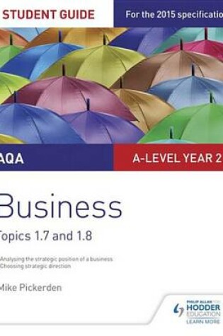 Cover of AQA A-level Business Student Guide 3: Topics 1.7-1.8